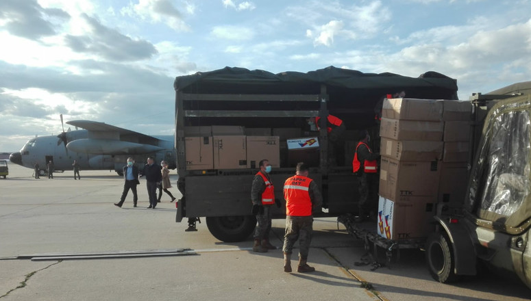 Around 10,000 suits were donated to Spain (Picture: NATO).