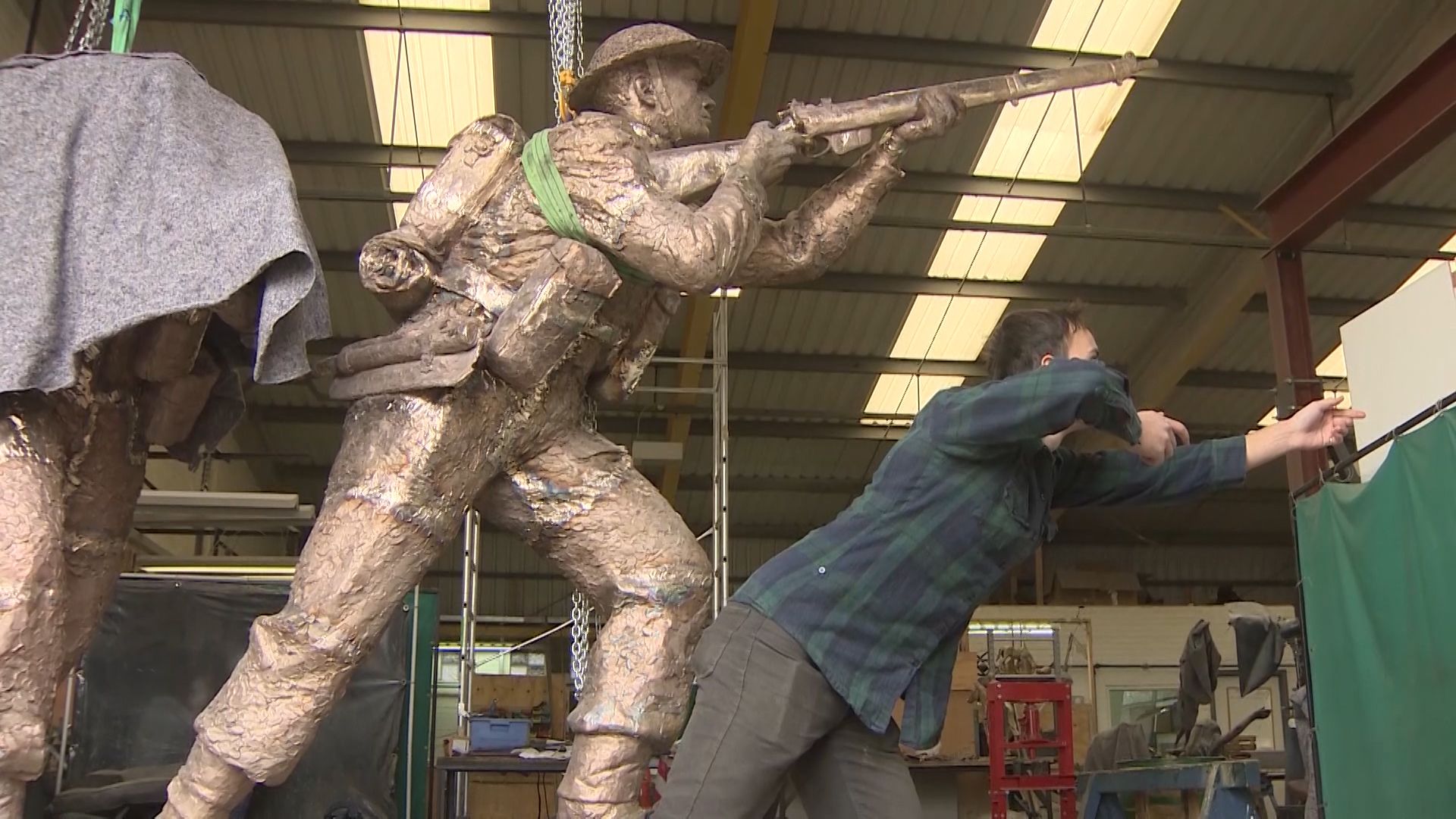 D-Day Sculptures and model Credit BFBS 030619