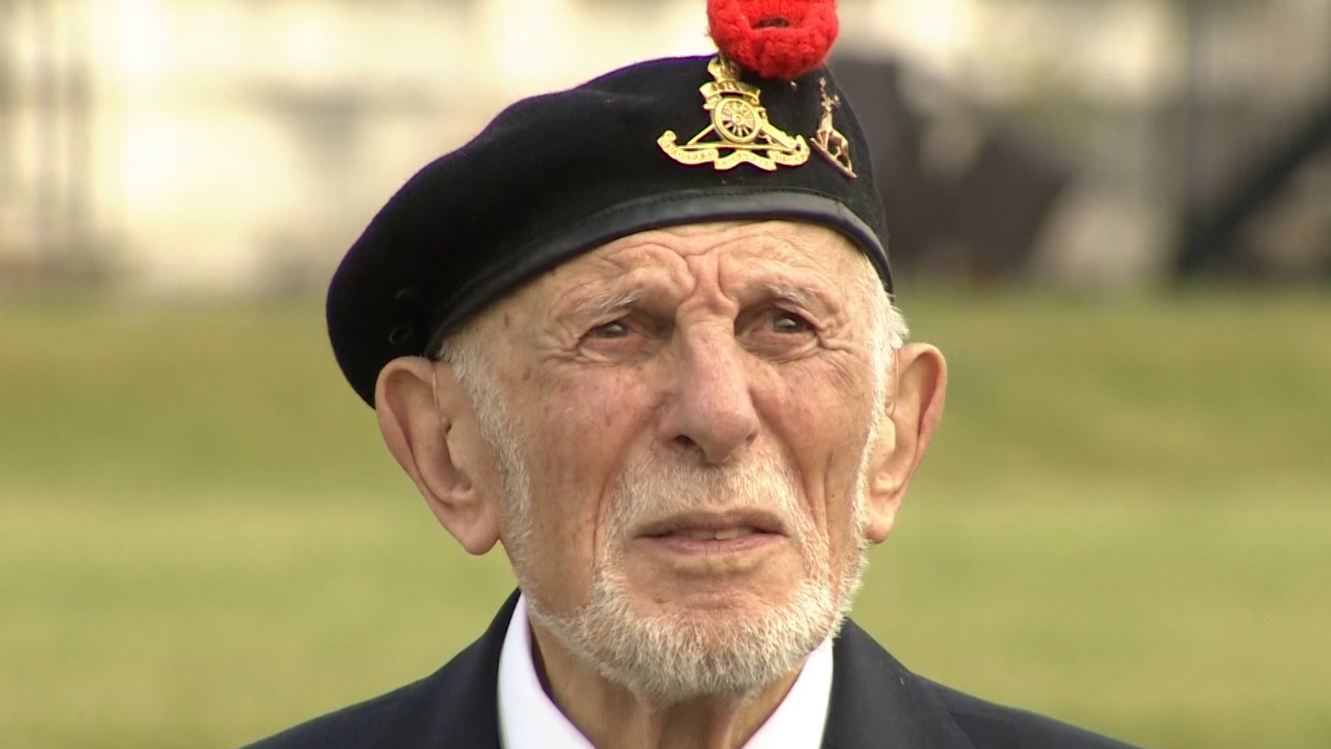 D-Day veteran Joe Cattini, who died in April 2023 just after his 100th birthday, screengrab from 2019.