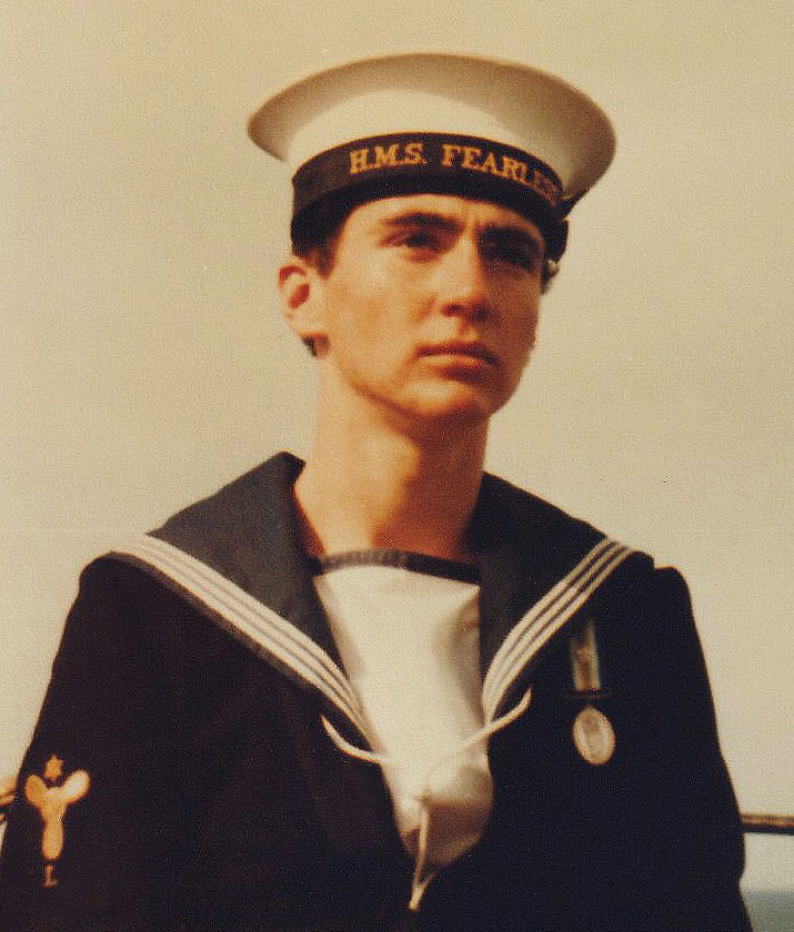 David in Number One dress uniform with South Atlantic Medal Royal Navy (Picture: David Cruickshanks).