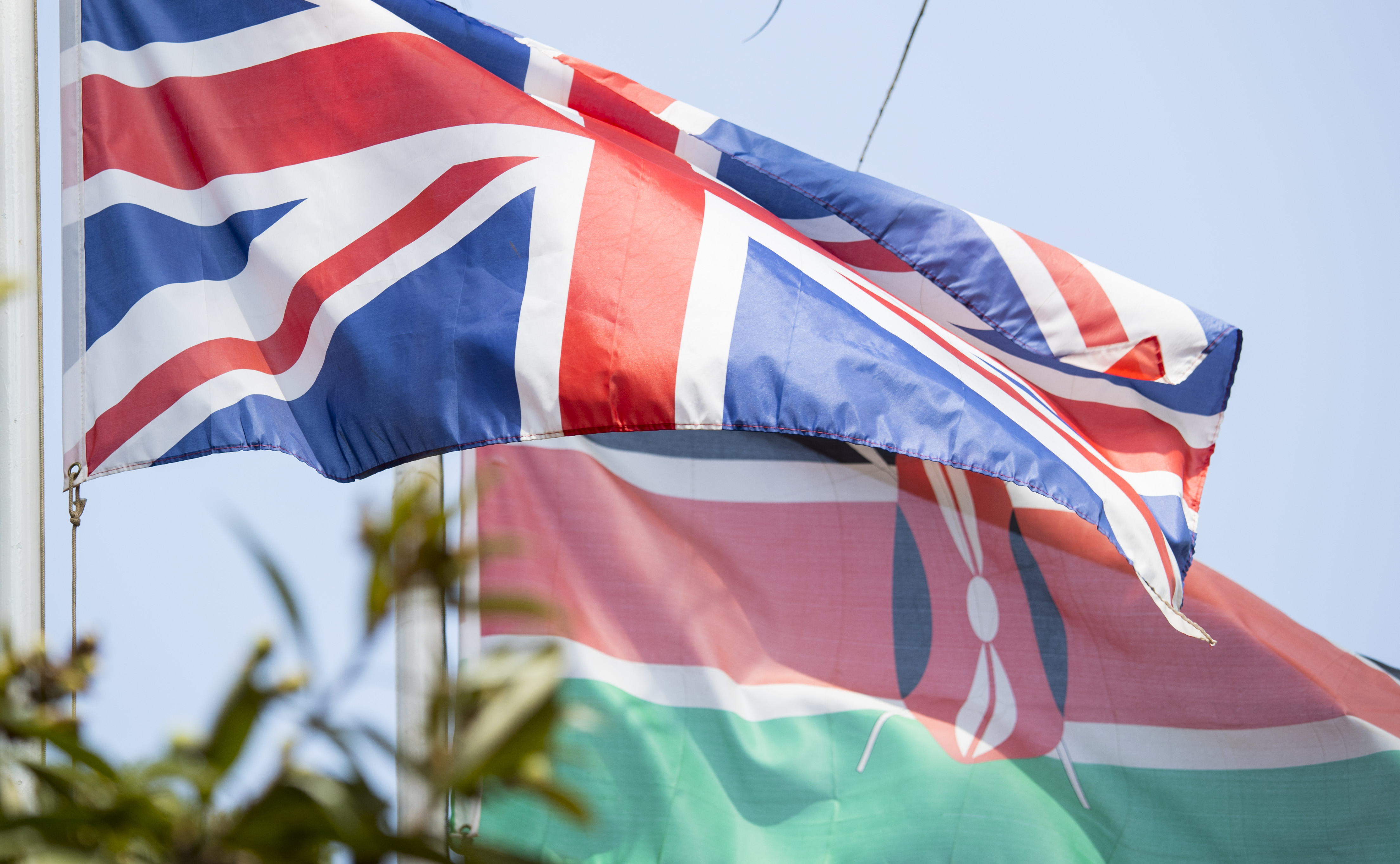 British and Kenyan flags