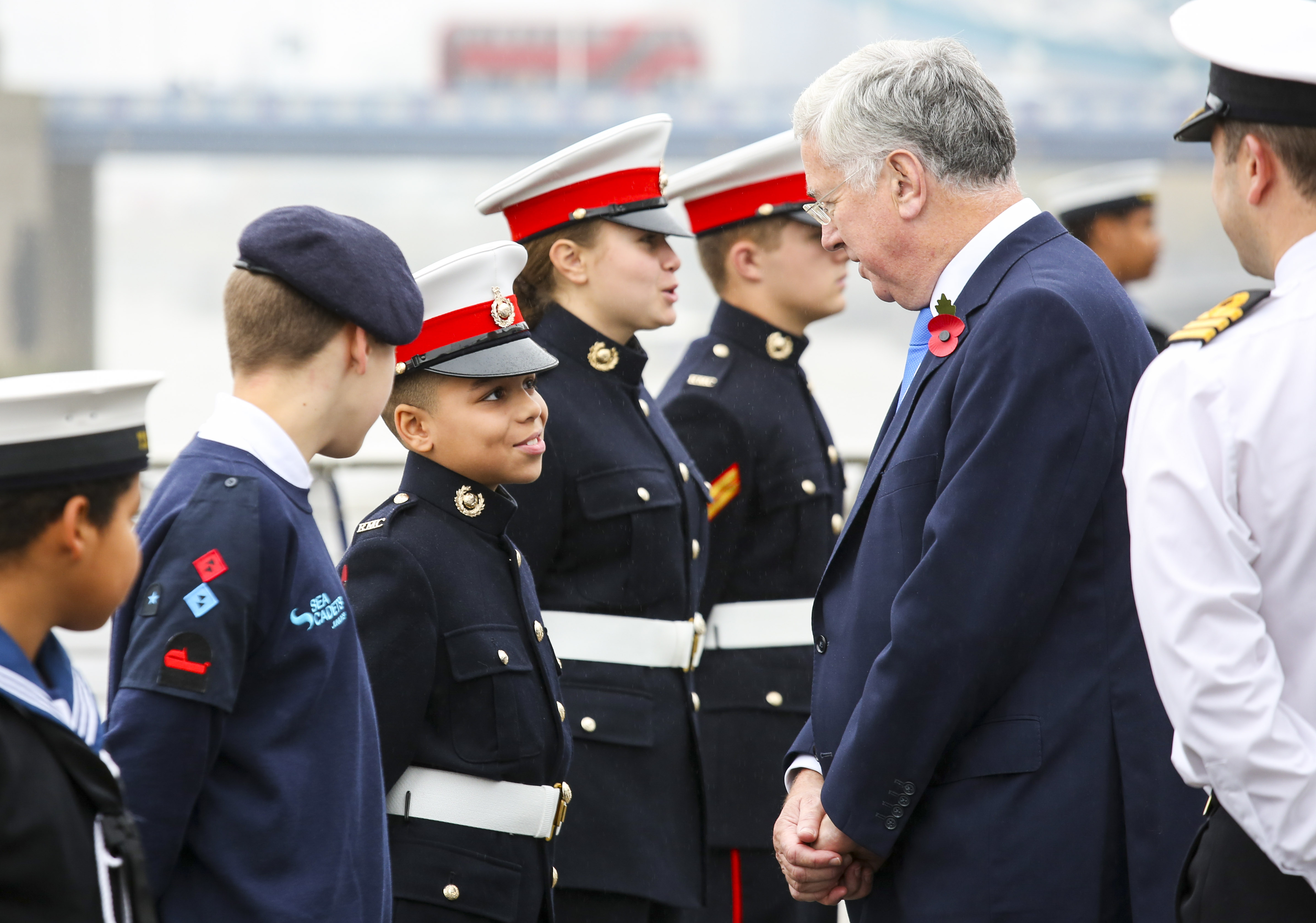 Fallon meeting Cadets onboard HMS President