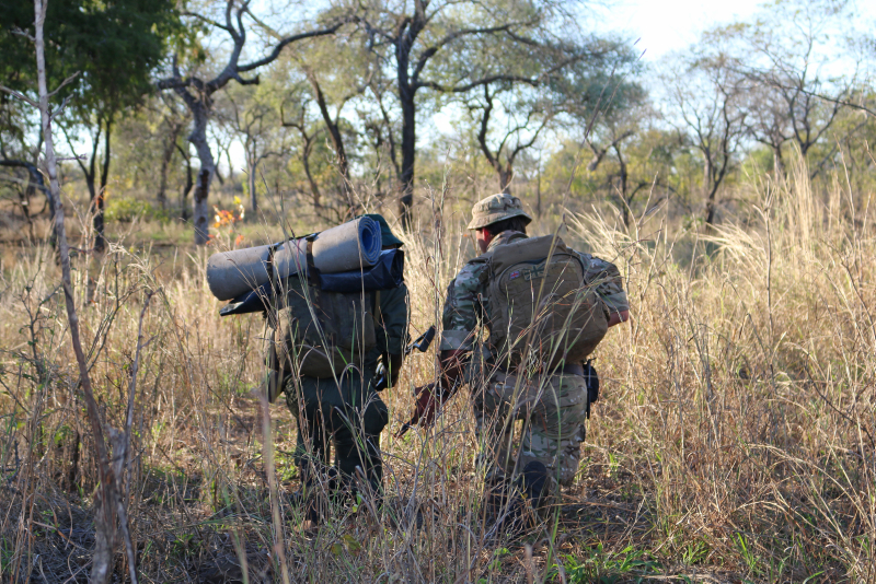UK troops in Malawi are helping to train park rangers