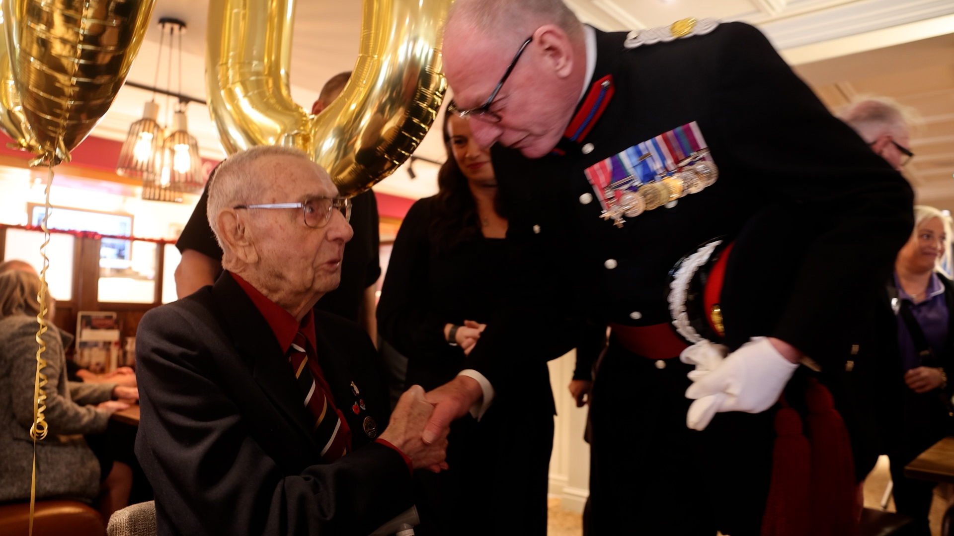 Arnold Walton with Deputy Lieutenant, Lieutenant Colonel Mac McPherson