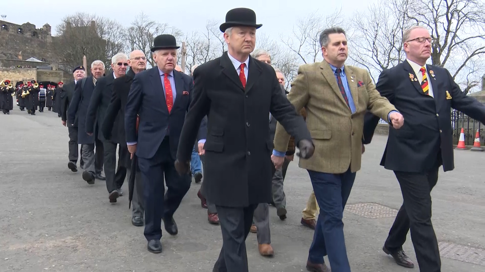 Former members of 19th Regiment Royal Artillery on parade 