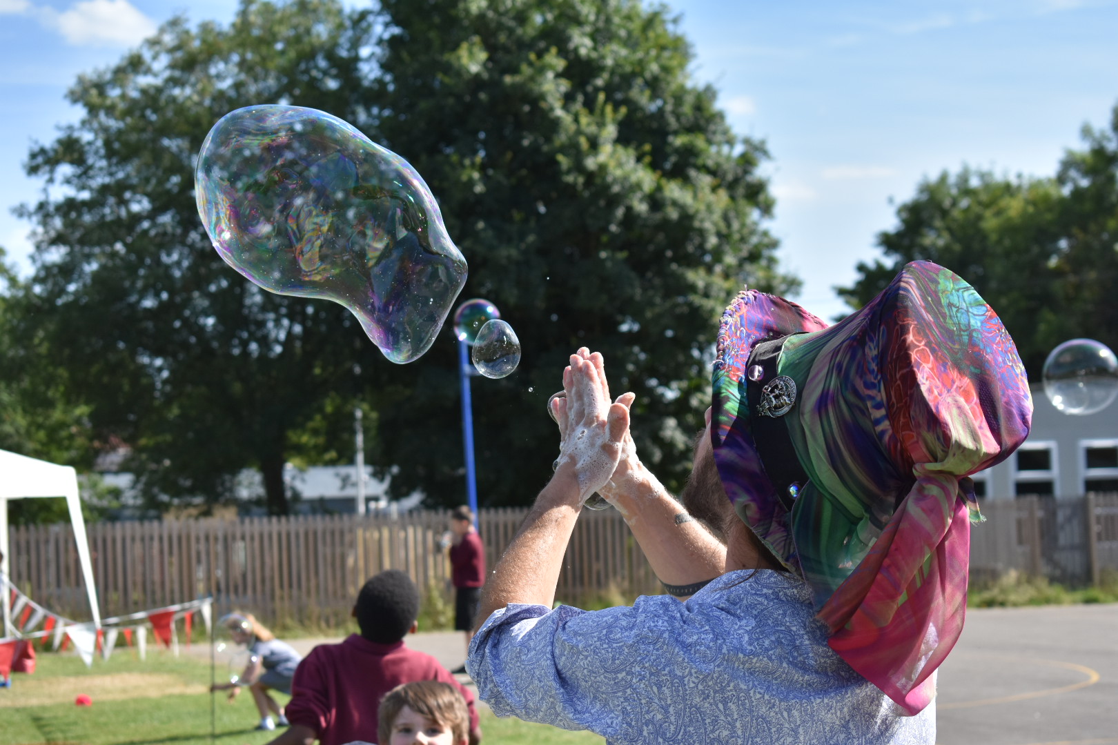 Extraordinary bubbles at the service families picnic