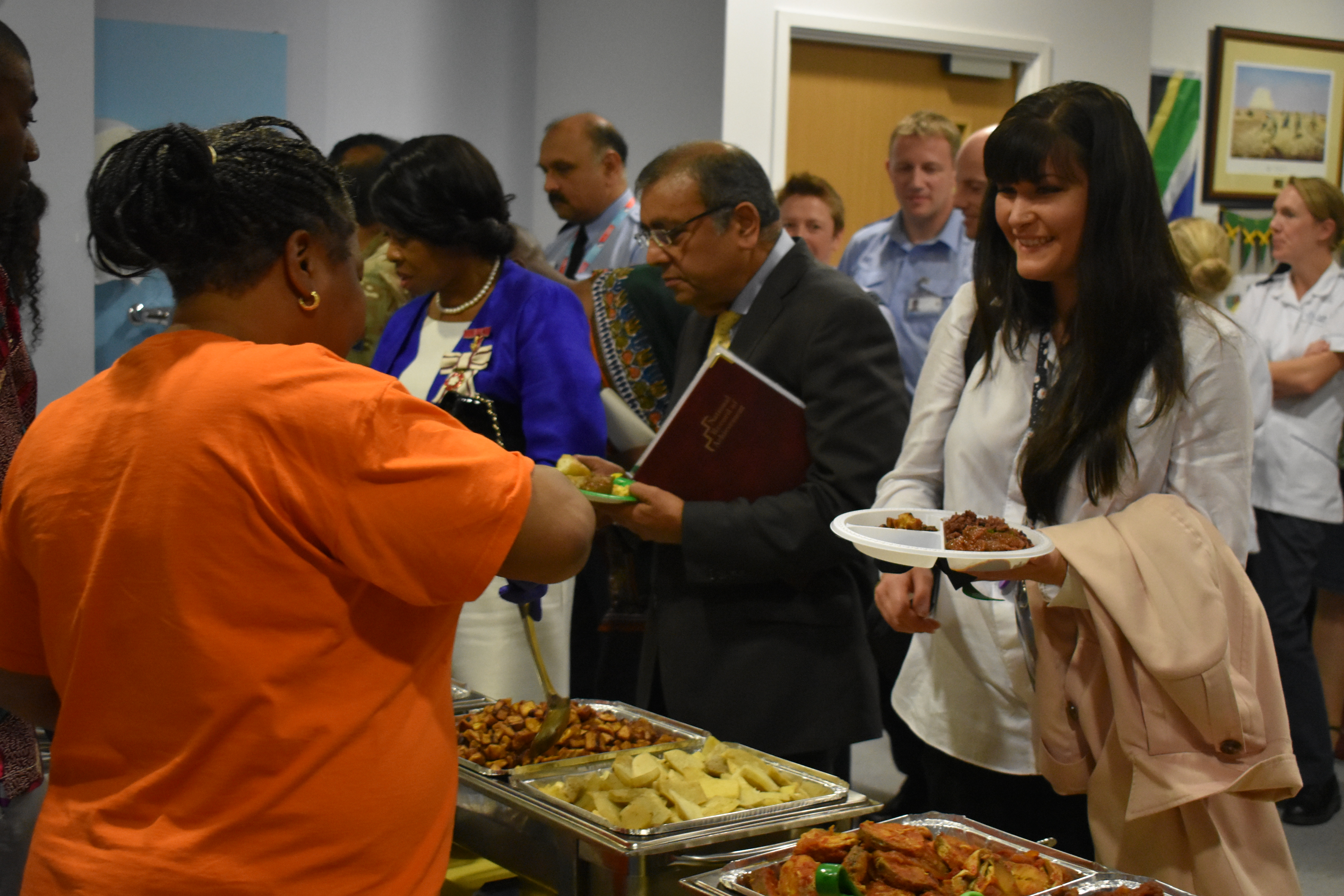 An international buffet was served alongside displays of cultural tradition from across the Commonwealth