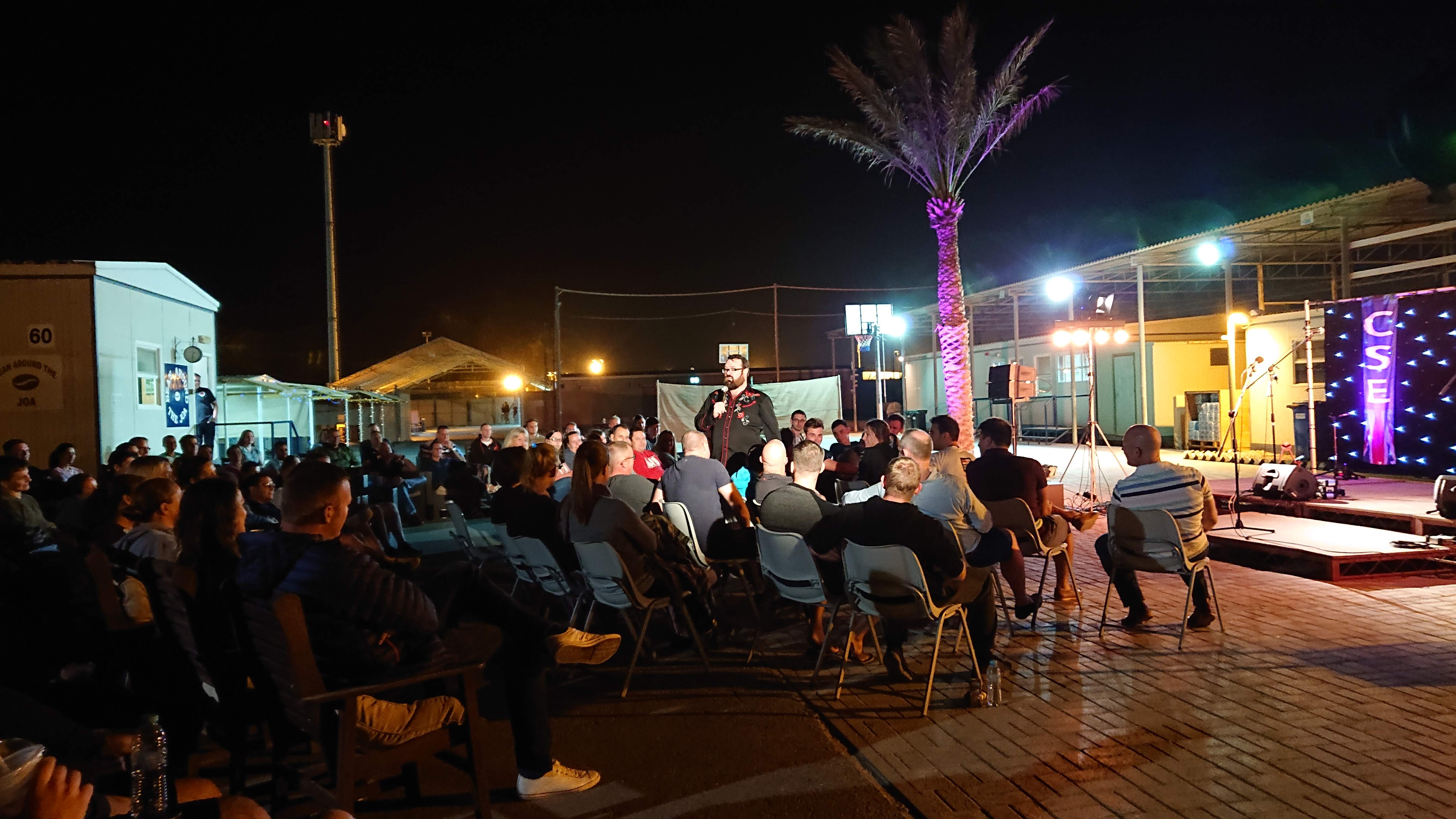 The tour party visited three locations across the Middle East during one whistle-stop week