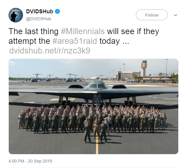DVIDS Area 51 tweet