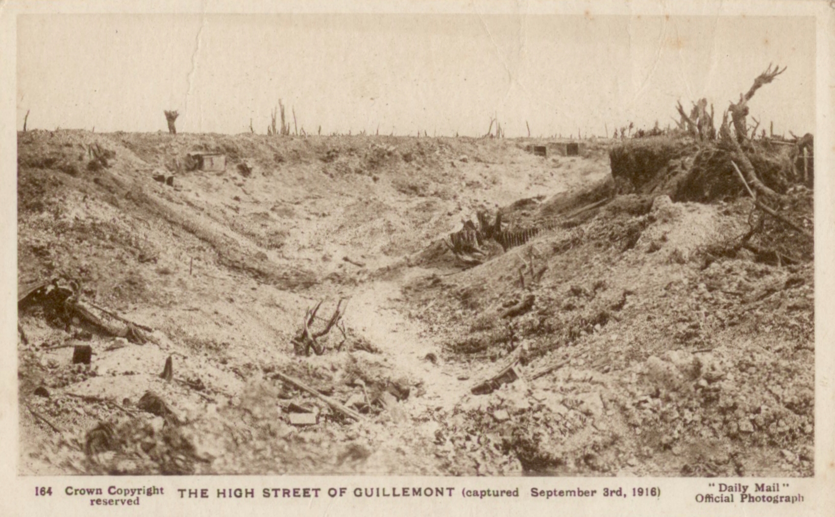  The ruined high street in the village of Guillemont