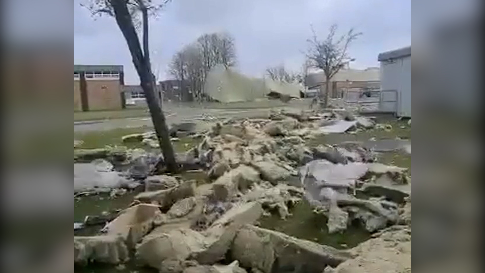 Debris at Larkhill camp