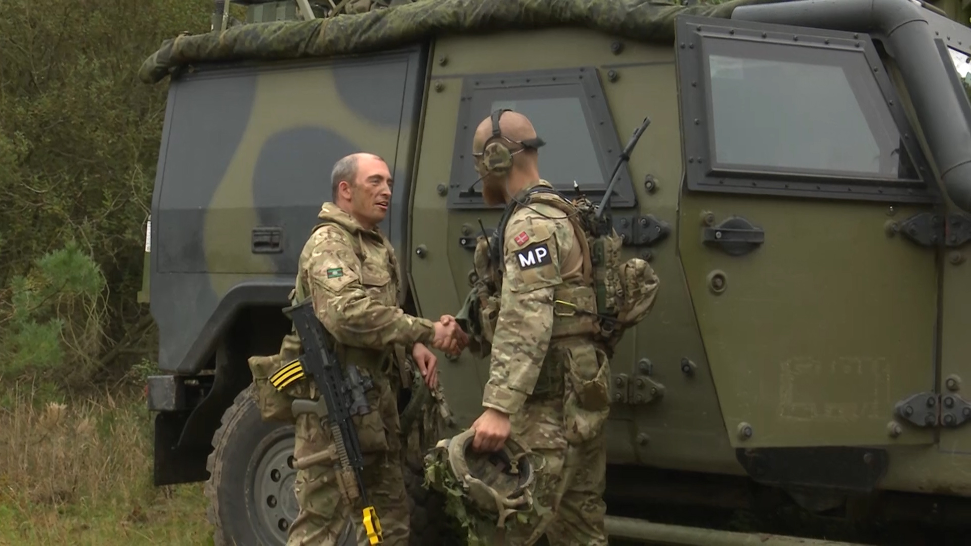 The 'strong bond' between the armies was on display in Denmark.