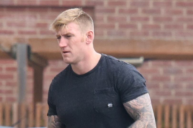 Danny Foster arriving at Portsmouth Court Martial (Image Solent News and Photo Agency)
