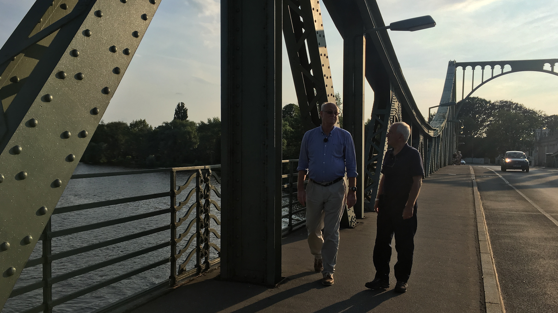 Dave and Sergei on the 'bridge of spies' 211019 CREDIT BFBS.jpg