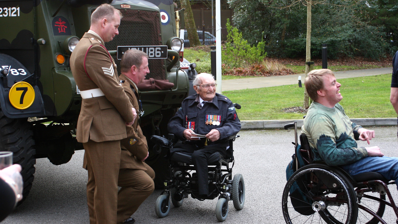 David Teacher pictured during his birthday at Broughton House Veteran Care Village in Salford (Picture: Broughton House).