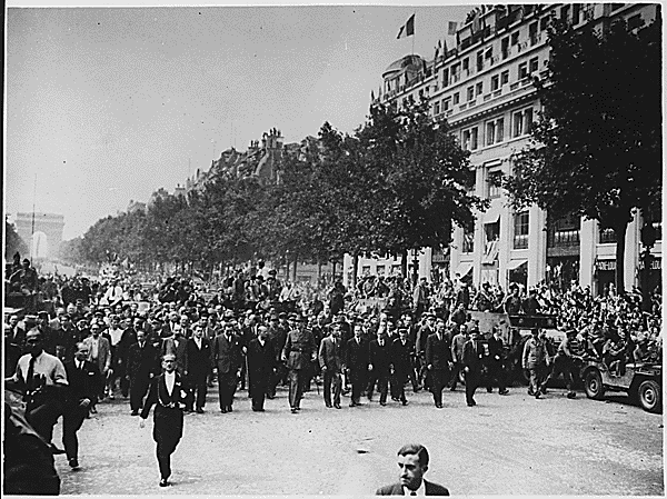 De Gaulle Leads Paris in Victory Parade