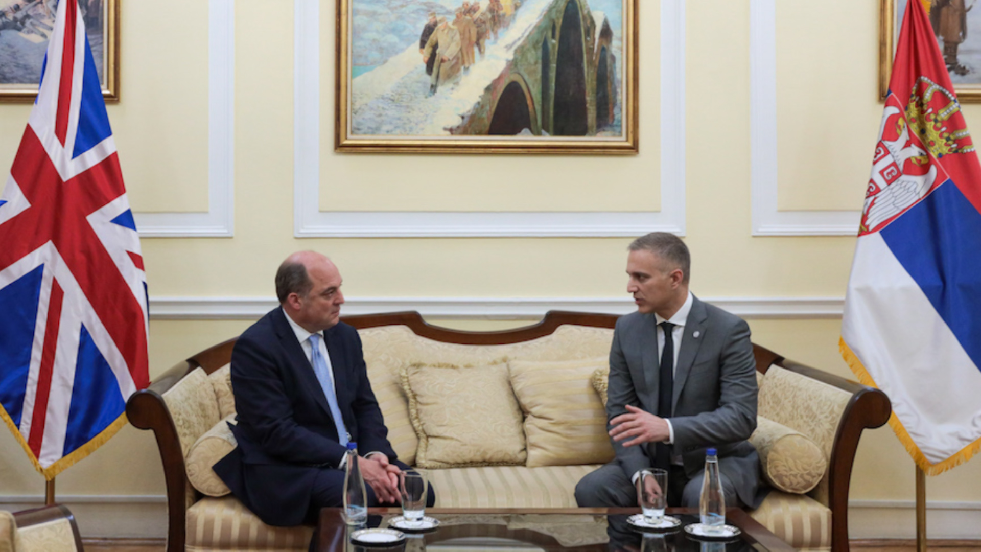 Defence Secretary Ben Wallace meets with his Serbian counterpart in Belgrade where they discussed enhanced defence cooperation (Picture: MOD).