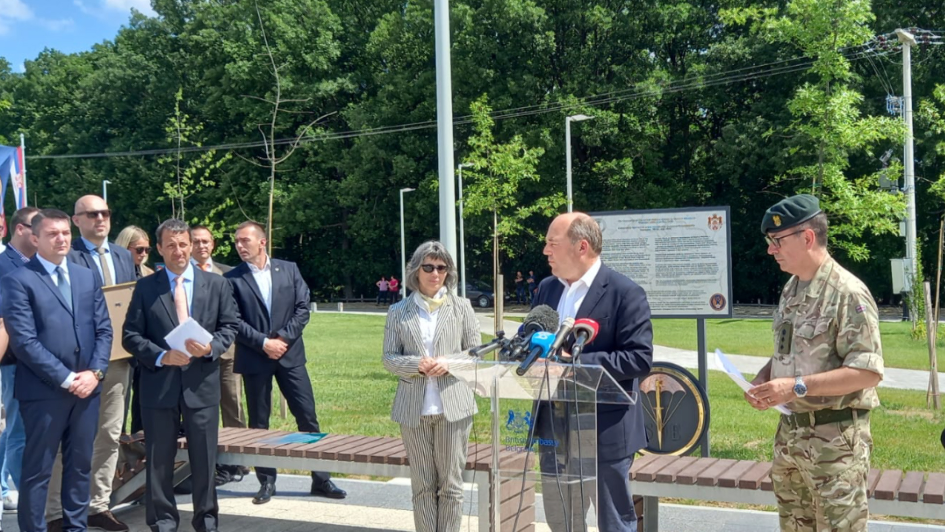 Defence Secretary Ben Wallace opens a memorial commemorating the bravery of Serbian locals who helped allied airmen escape Nazi occupiers in 1944 (Picture: MOD).