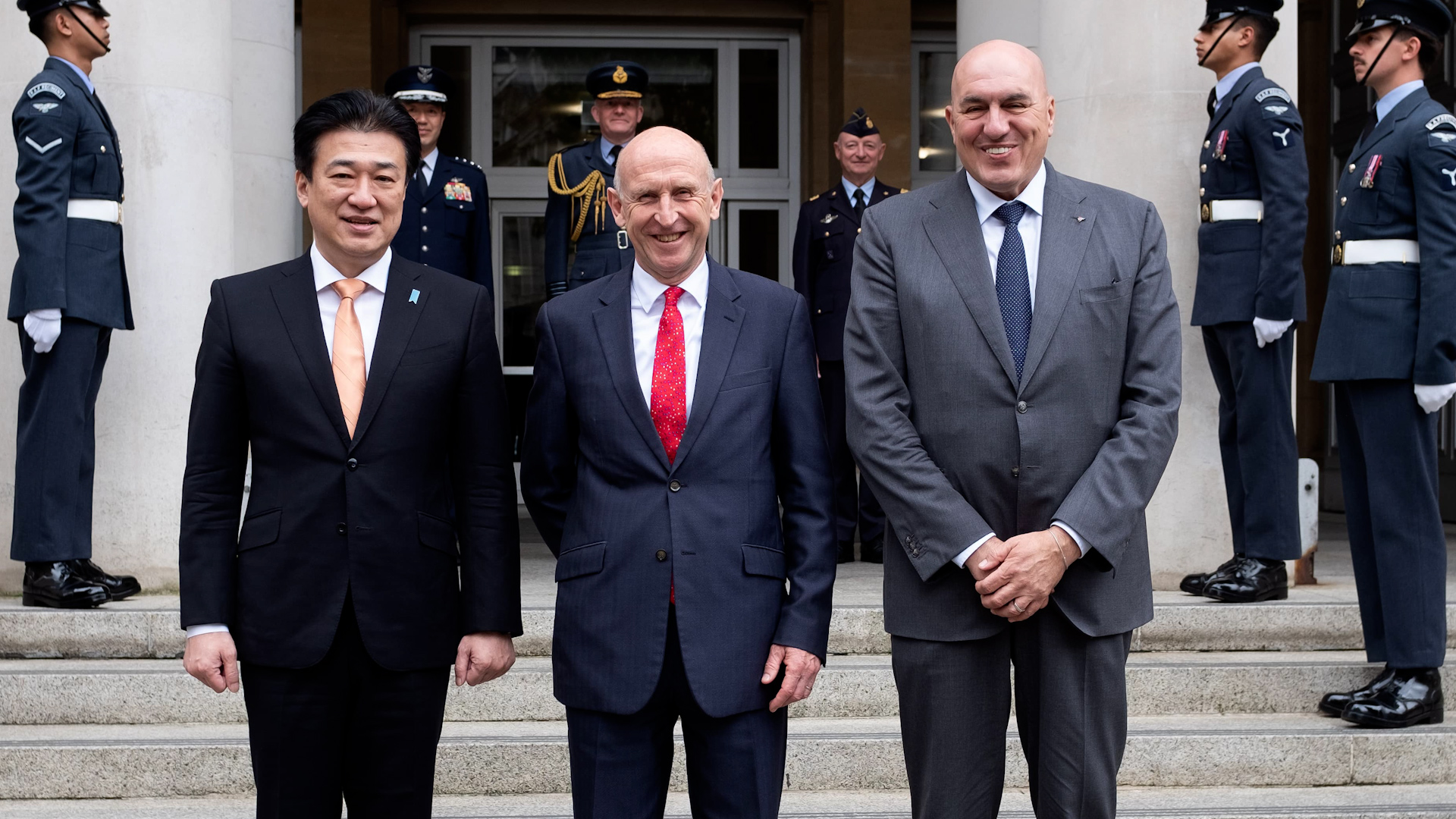 Defence Secretary John Healey met his Japanese and Italian counterparts, Minoru Kihara and Guido Crosetto, in London