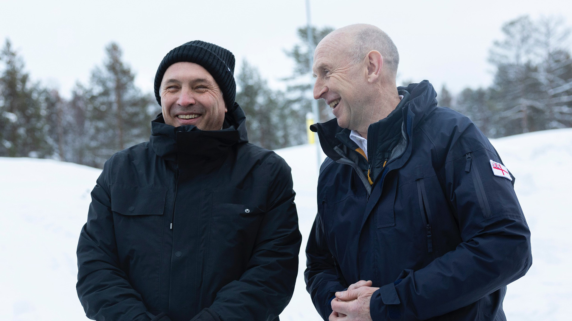 Defence Secretary John Healey with Norwegian Defence Minister Tore Sandvik in Norway