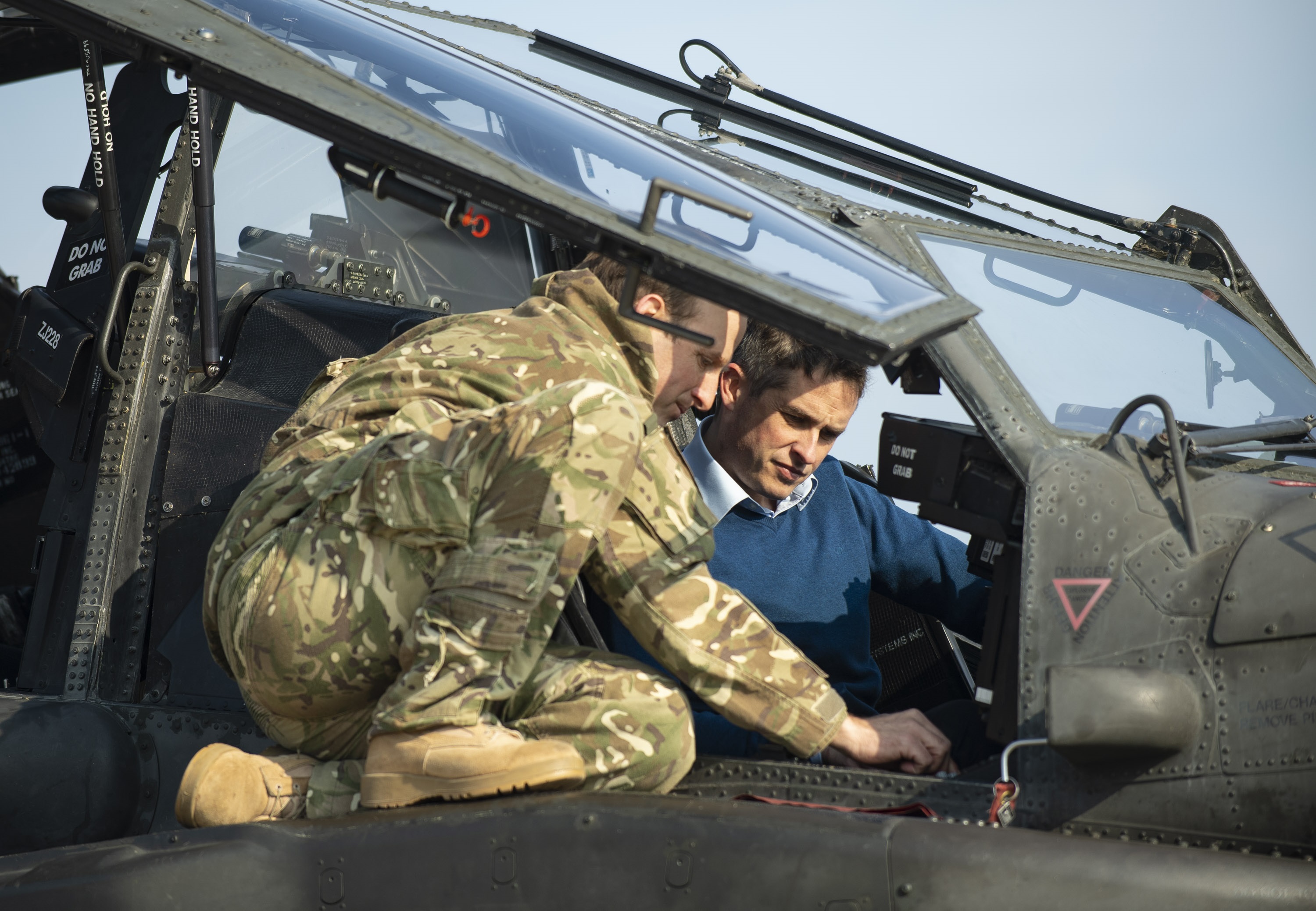 Defence Secretary Gavin Williamson was at the airfield to meet the aircrews (Picture: MOD).