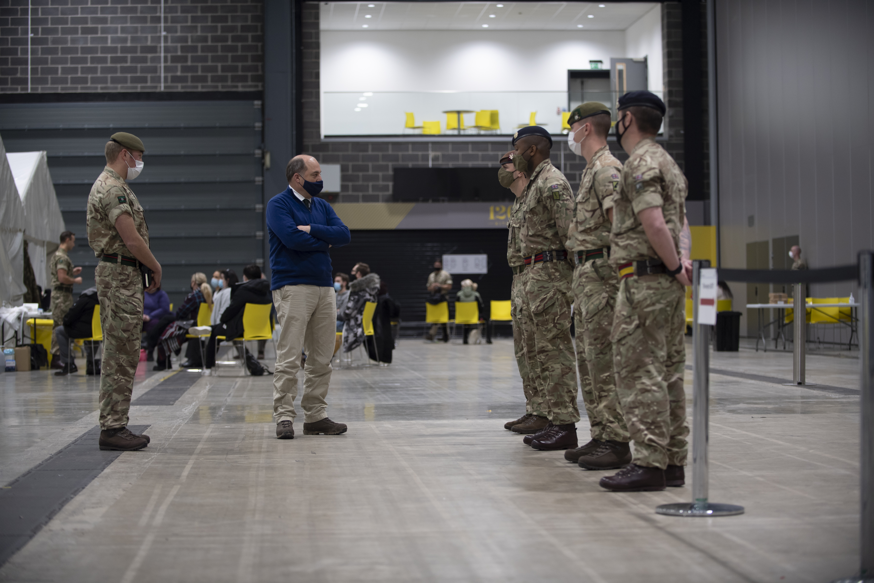 Ben Wallace visited troops carrying out mass testing in Liverpool last week (Picture: MOD).