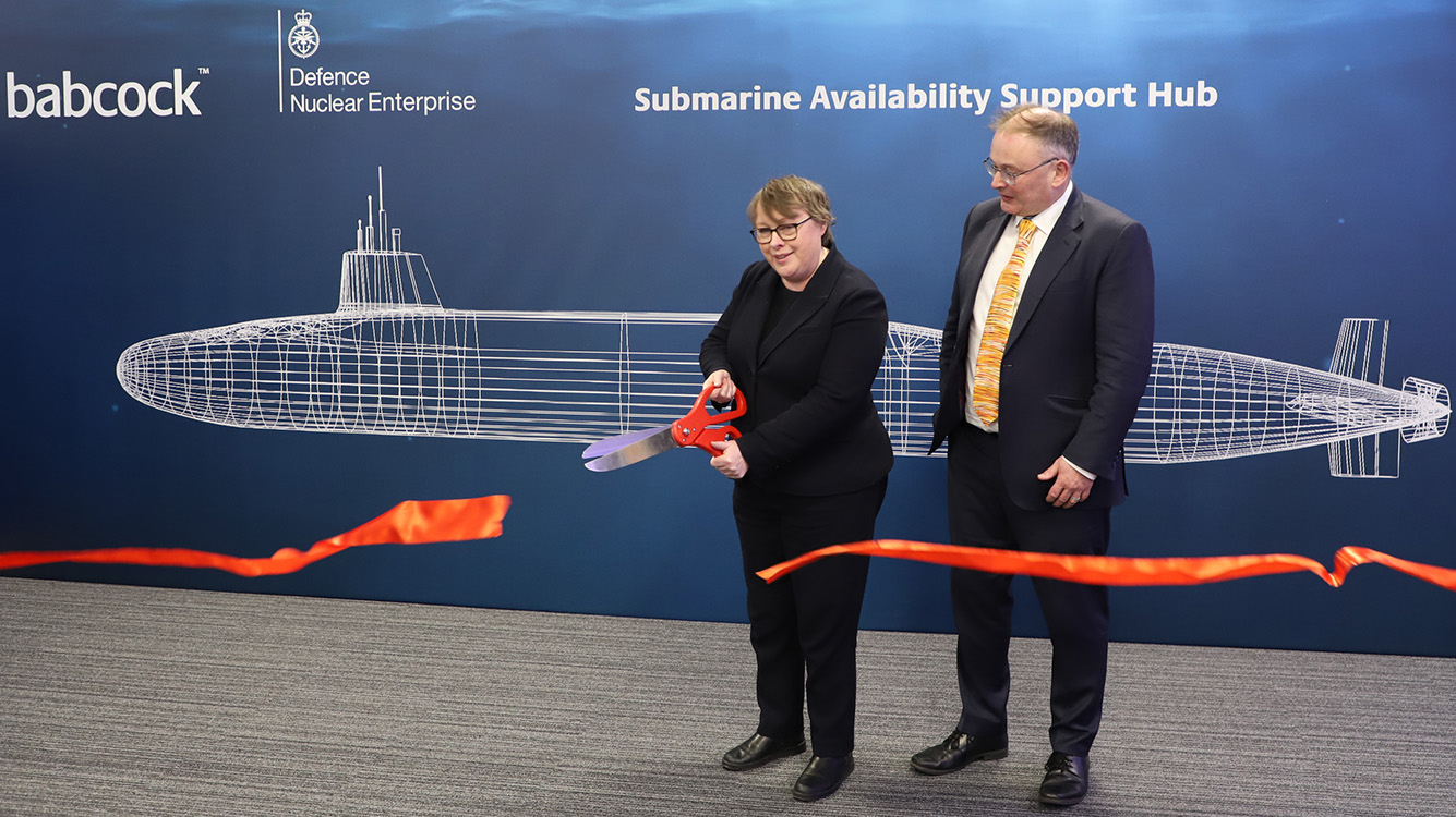Defence minister opening new submarine facility in Bristol