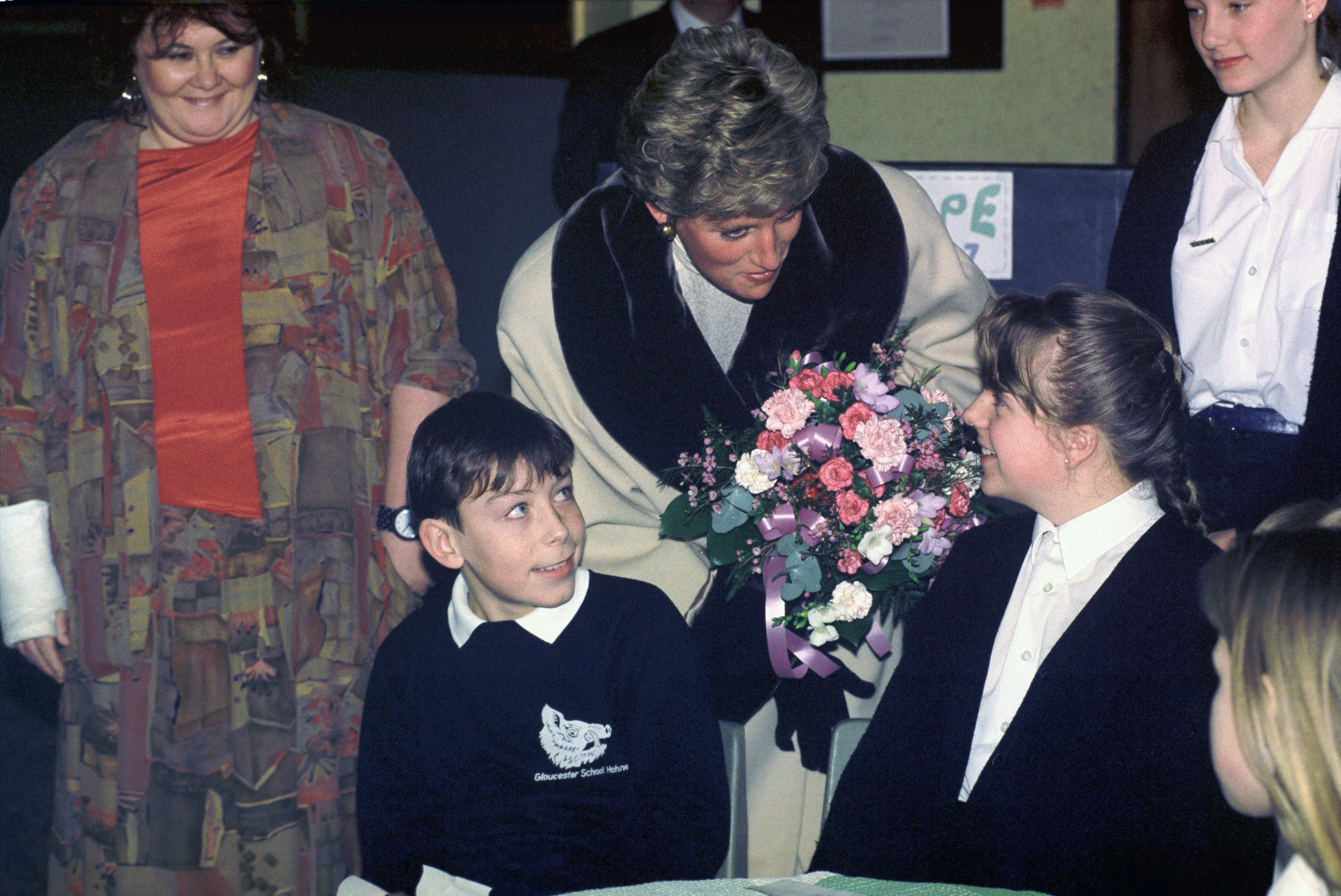 Princess Diana visited British military families based in Germany at Christmas Image:PA
