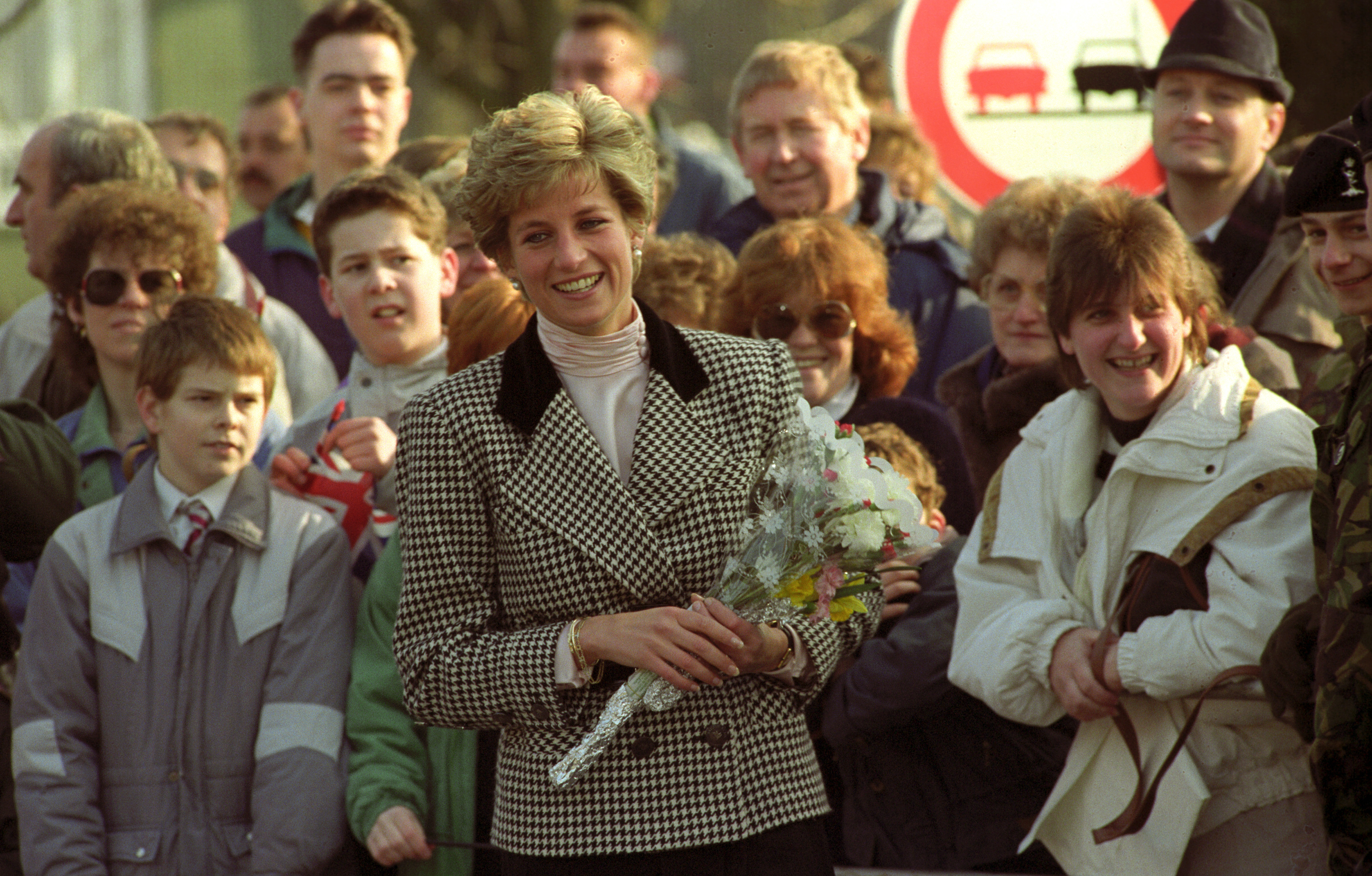 Princess Diana visited British military families based in Germany at Christmas Image: PA
