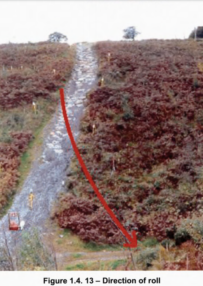 This image from the report shows the hill SSgt McKelvie was attempting to reach the top of (Picture: MOD).