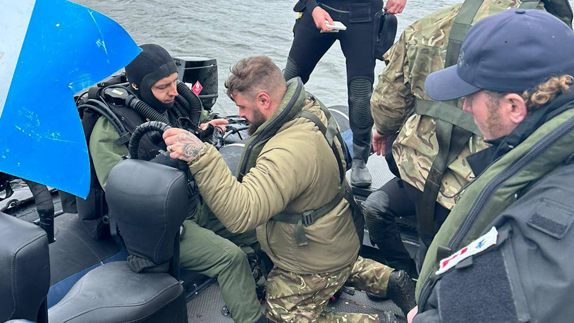 Divers operating in Latvia during Exercise Open Spirit (Picture: Royal Navy).