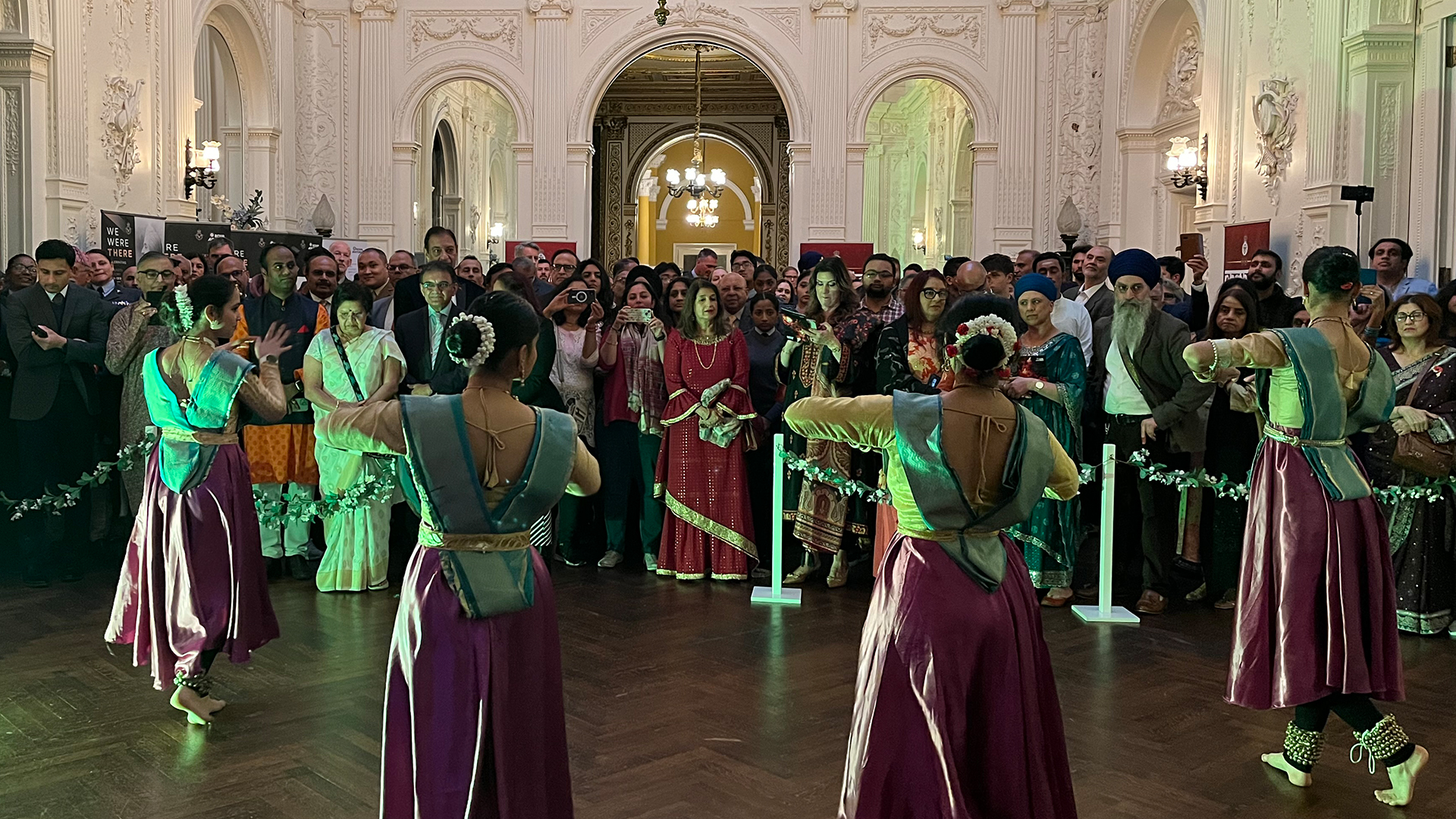Guests were treated to a display of traditional Indian dancing at the RAF-hosted event