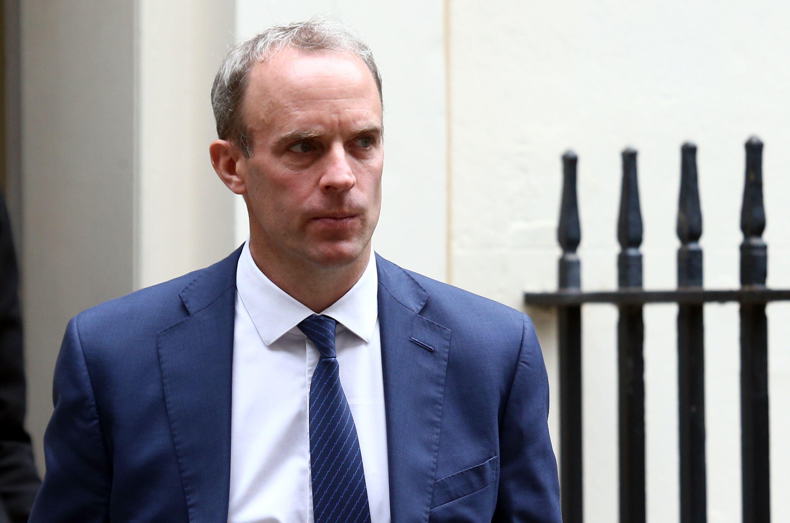 Dominic Raab at Downing Street 30062021 CREDIT ALAMY