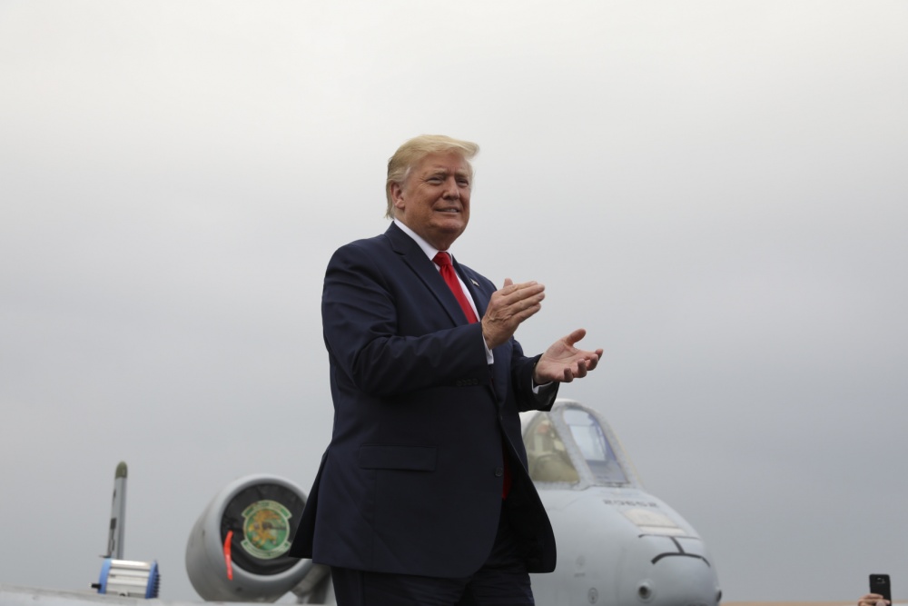 President Donald Trump during a visit to South Korea earlier this year (Picture: US Army).