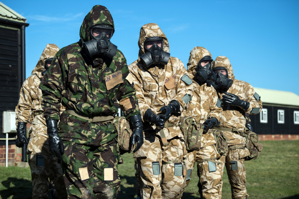 Countering chemical weapon threats is an enduring focus of the defence agenda (Crown Copyright).