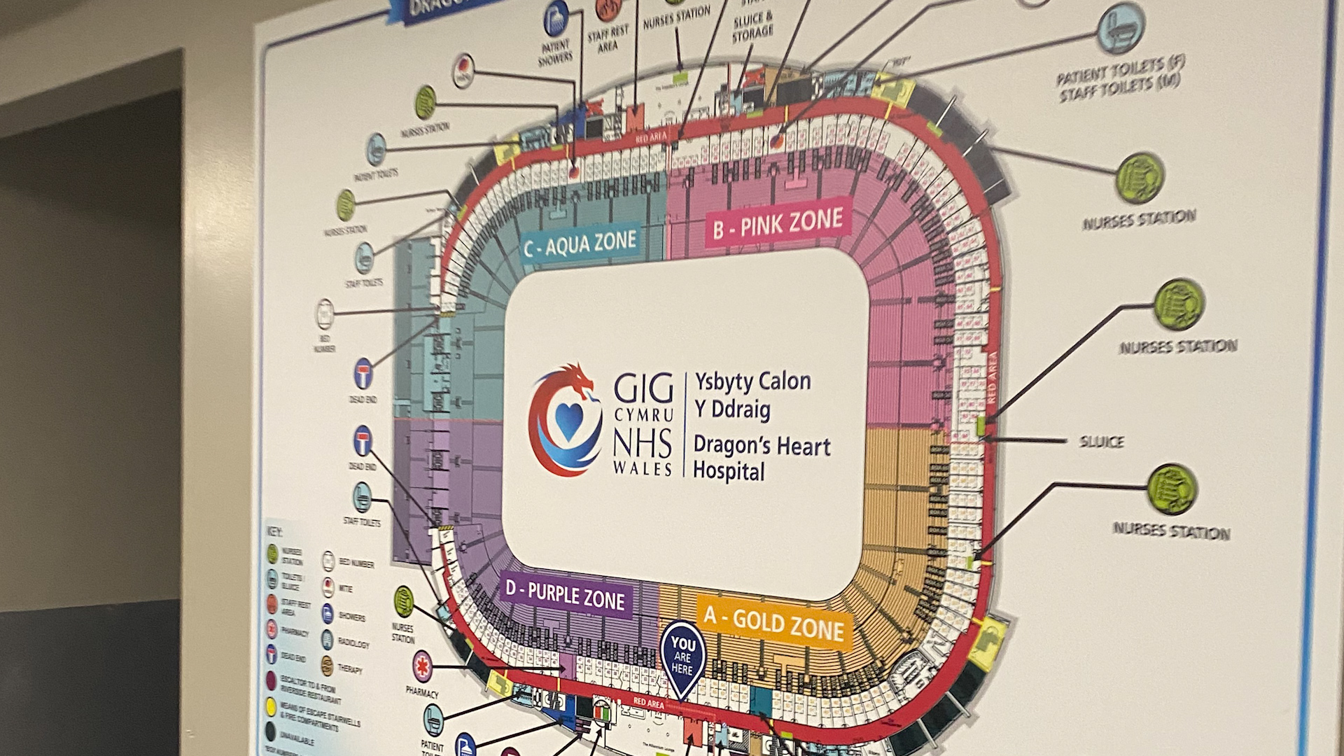 The stadium was turned into a field hospital in a matter of weeks.