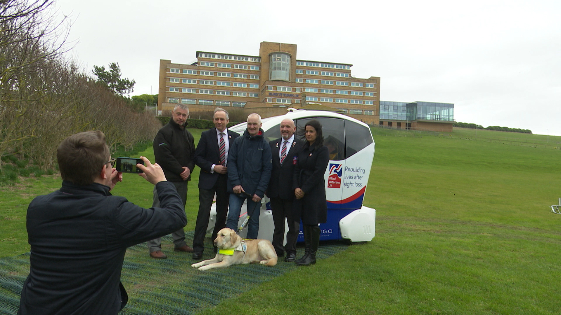 Driverless pods photoshoot.