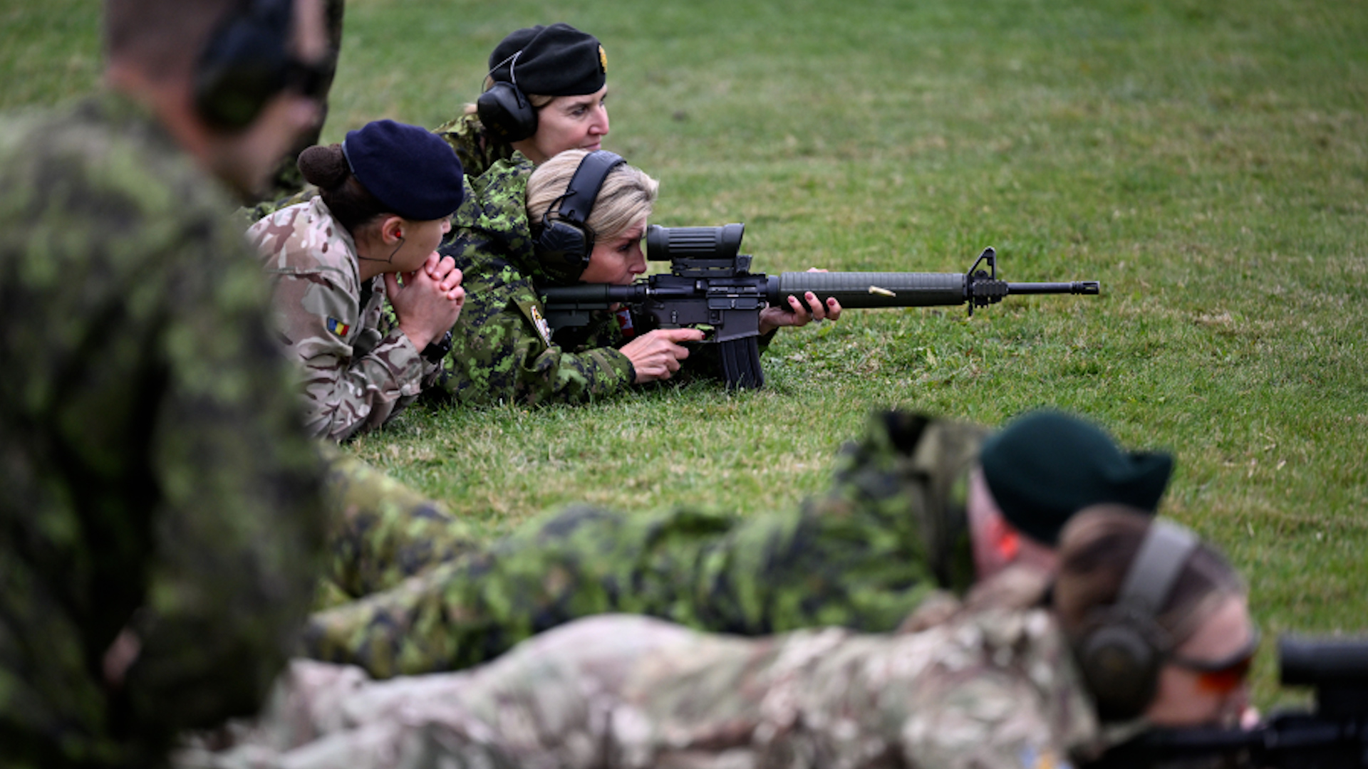 Duchess of Edinburgh on firing ranges during five-day visit to Canada 061123 CREDIT Royal Family