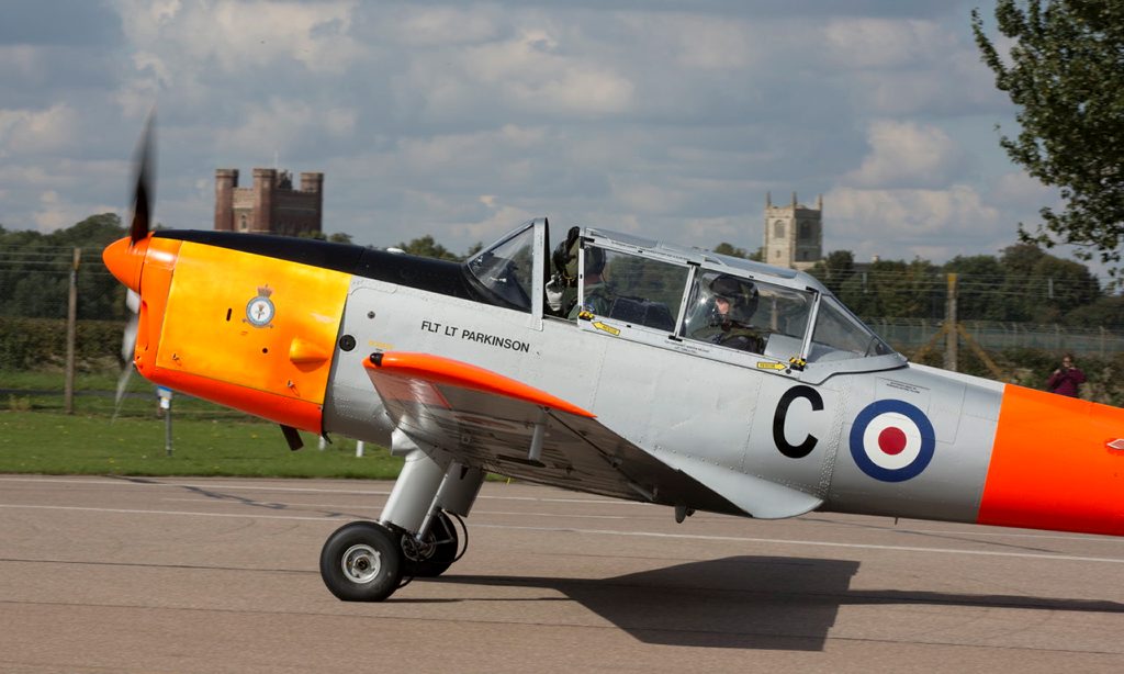 The Duke of Cambridge at RAF Coningsby flying a de Havilland Canada Chipmunk in 2015 (Picture: MOD Crown Copyright).