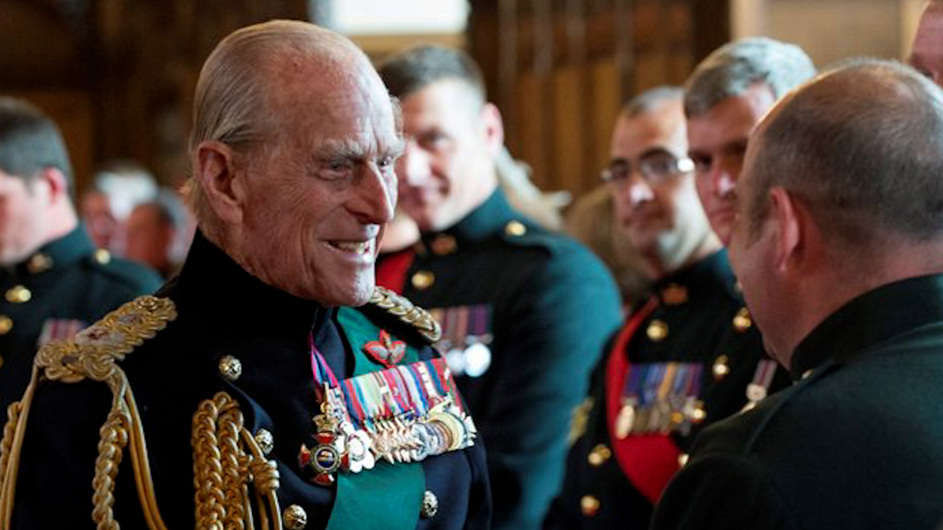 Duke of Edinburgh Meets Soldiers From The Highlanders, 4th Battalion the Royal Regiment of Scotland At Edinburgh Castle 030714 CREDIT MOD