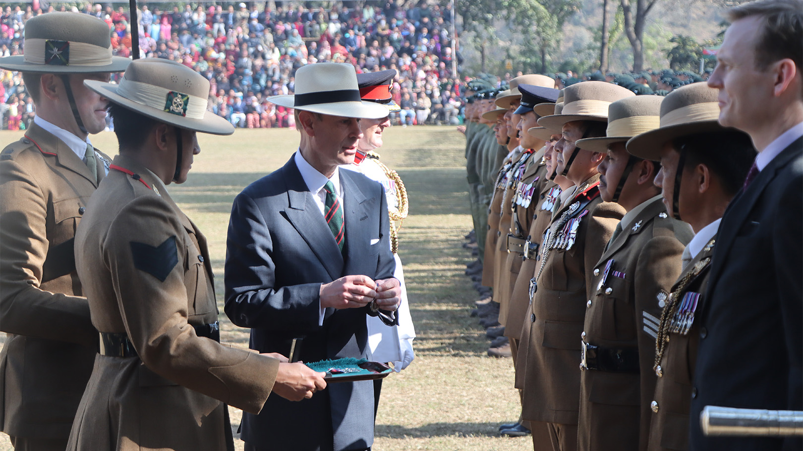 Duke of Edinburgh meets Gurkhas in Nepal