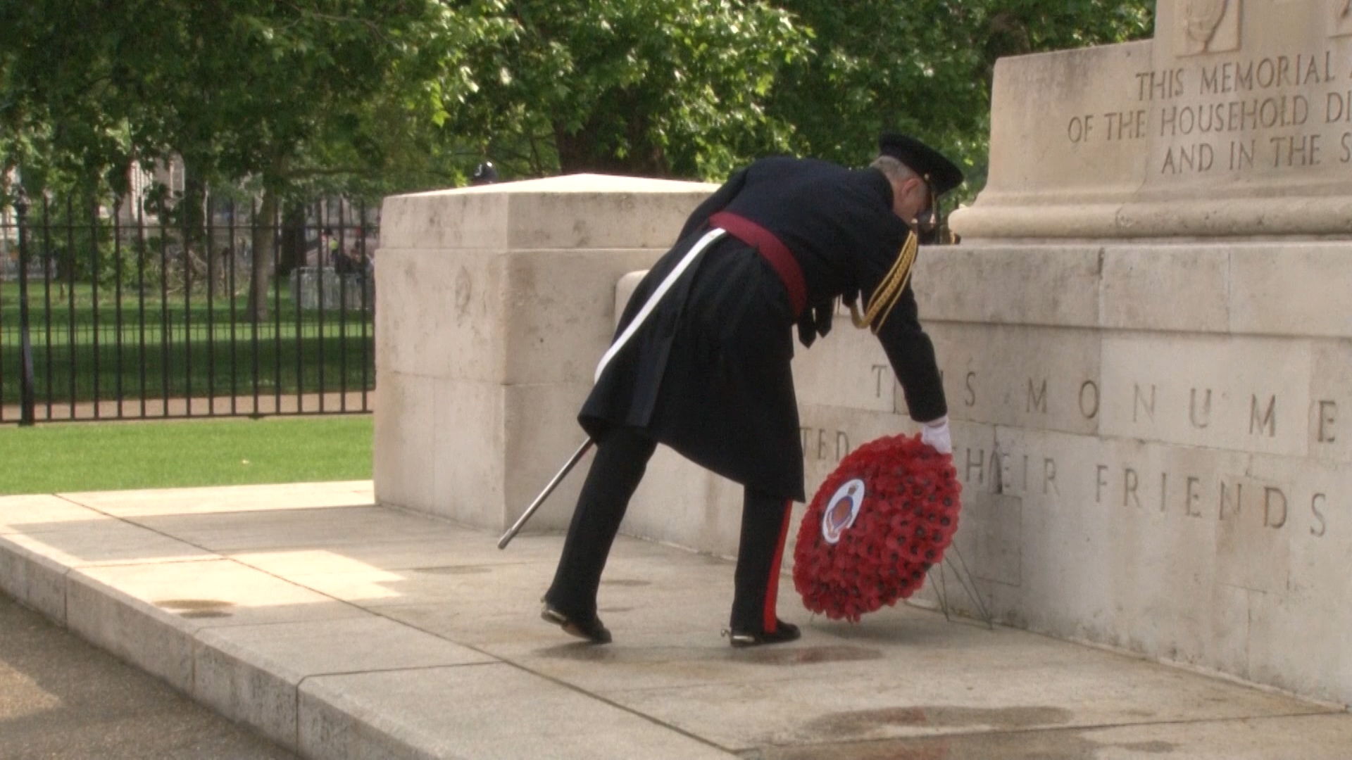 The Duke of York, Colonel of the regiment, pays his respects.