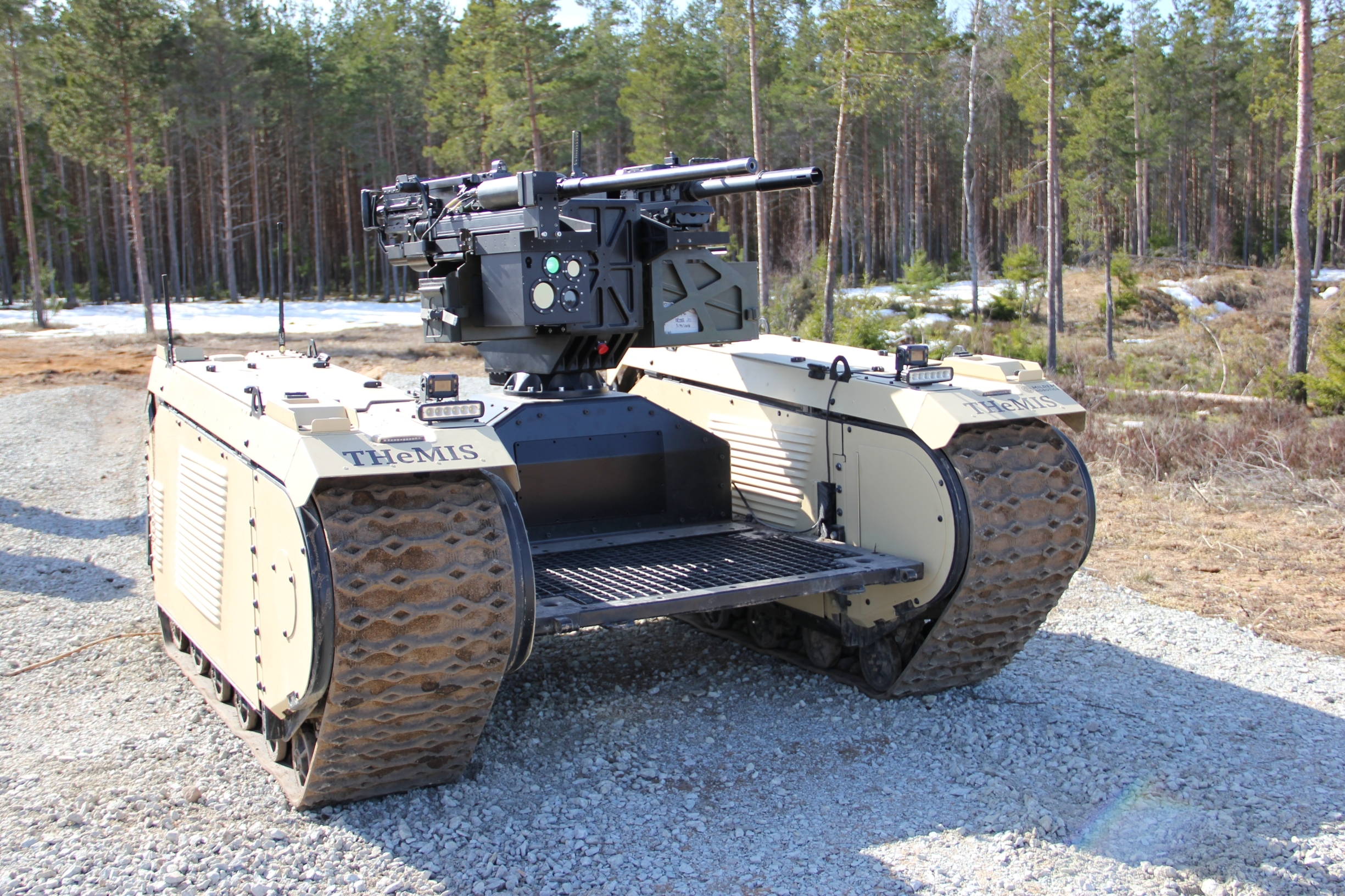 During EW Live Milrem Robotics deployed their THeMIS UGV equipped with ST Engineering’s ADDER DM remote weapon station 160419 CREDIT Business Wire.jpg
