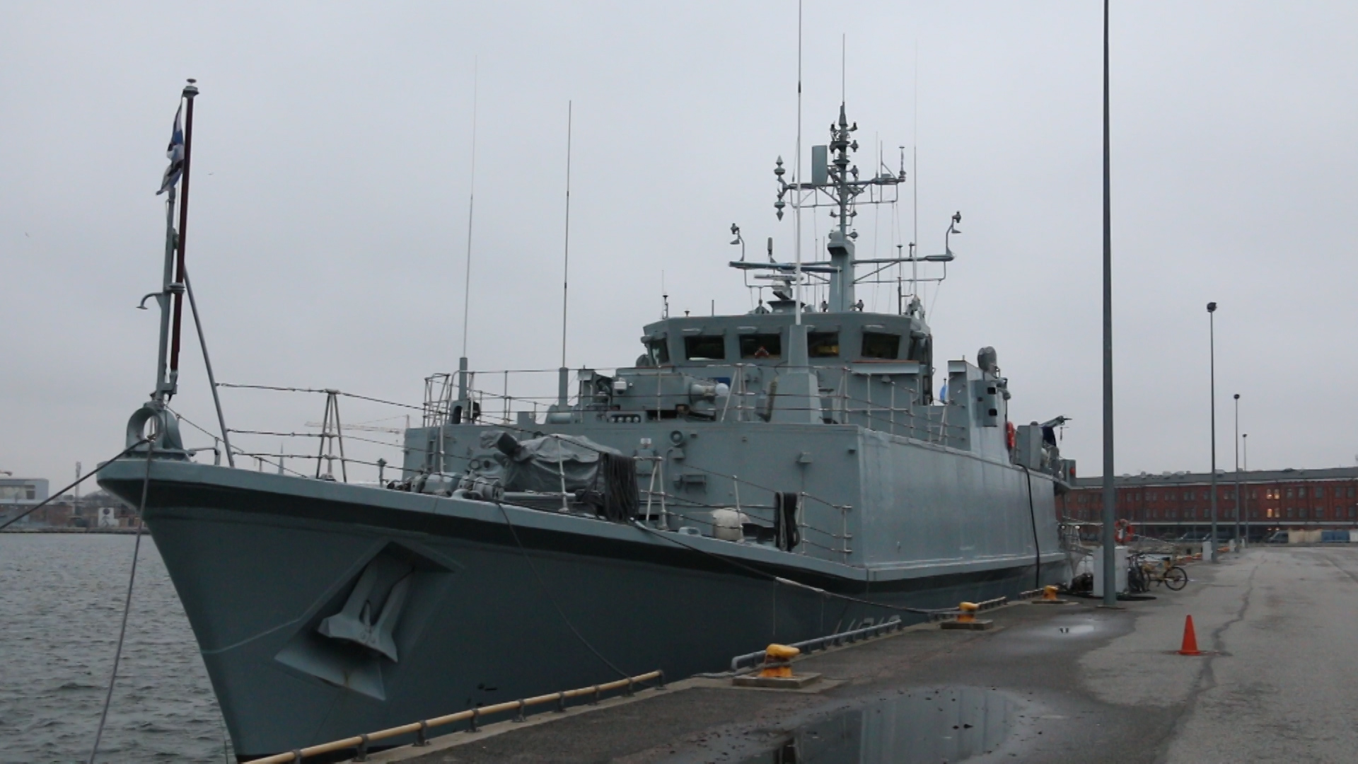 EML Admiral Cowan, a Sandown class minehunter and the Estonian Navy’s flagship.