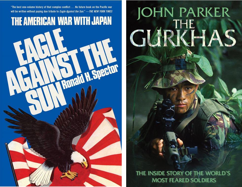 book covers of Eagle Against the Sun and The Gurkhas by John Parker