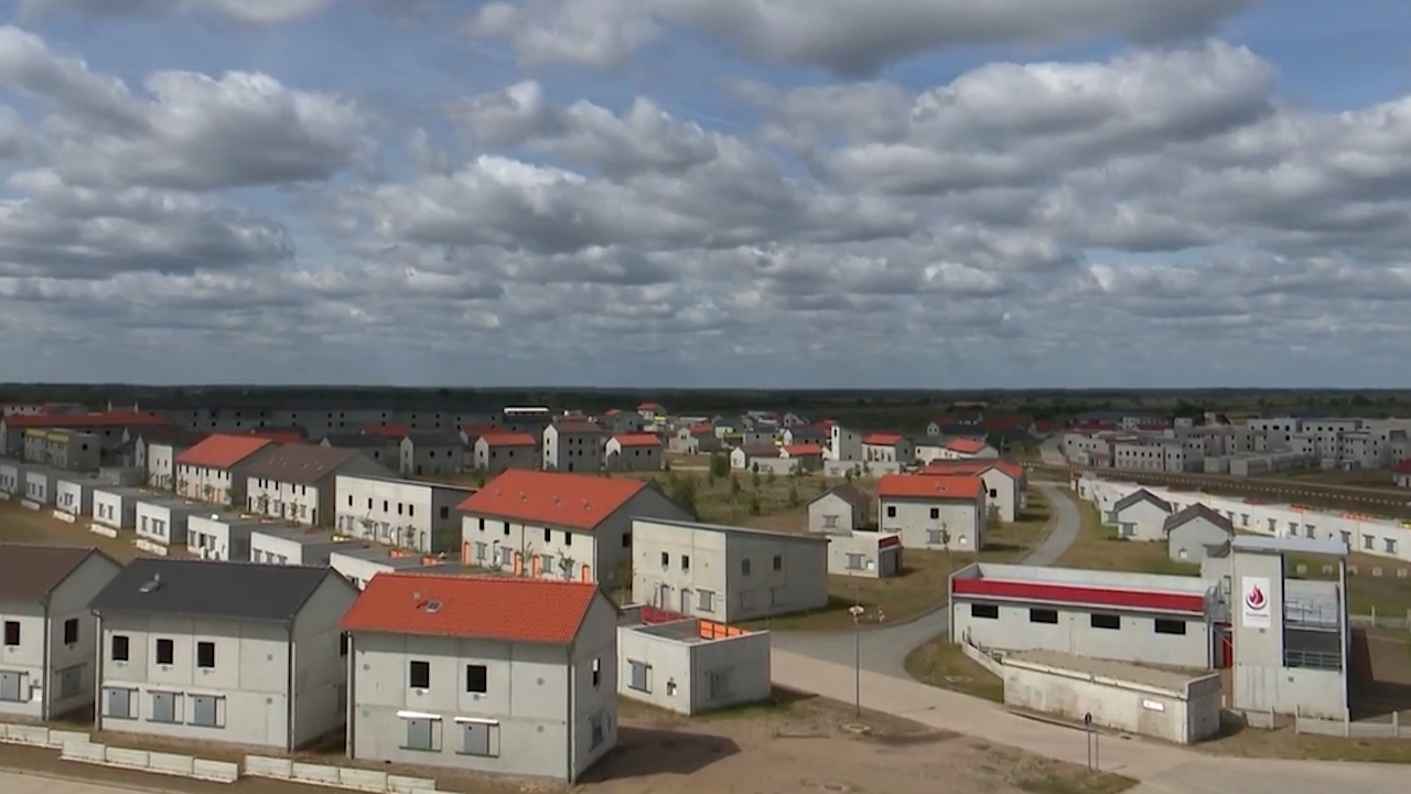 The eastern German town of Schnoeggersbur is actually Europe's largest urban warfare training facility.