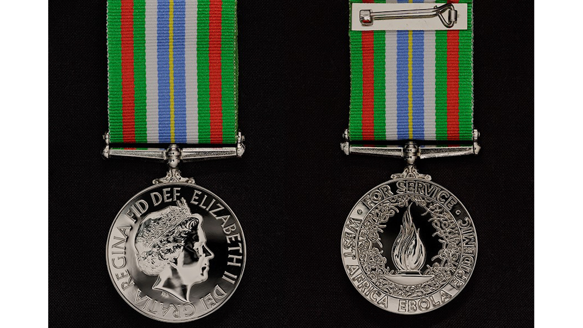 Ebola Medal for service in West Africa front and back (Picture: MOD).