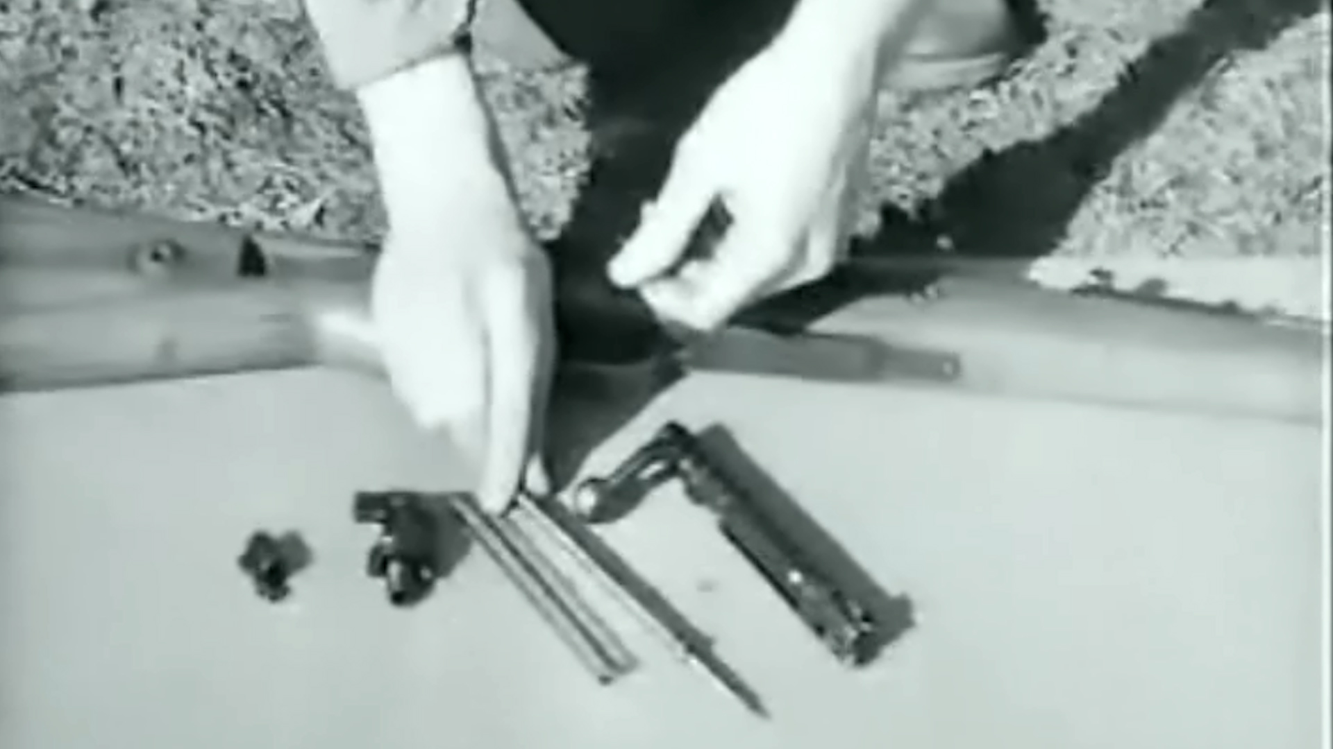 The US War Department instructional video 'Enemy Weapons - German Infantry Small Arms' showed how to use and disassemble German weapons in preparation for D-Day (Picture: US Army Signal Corps).