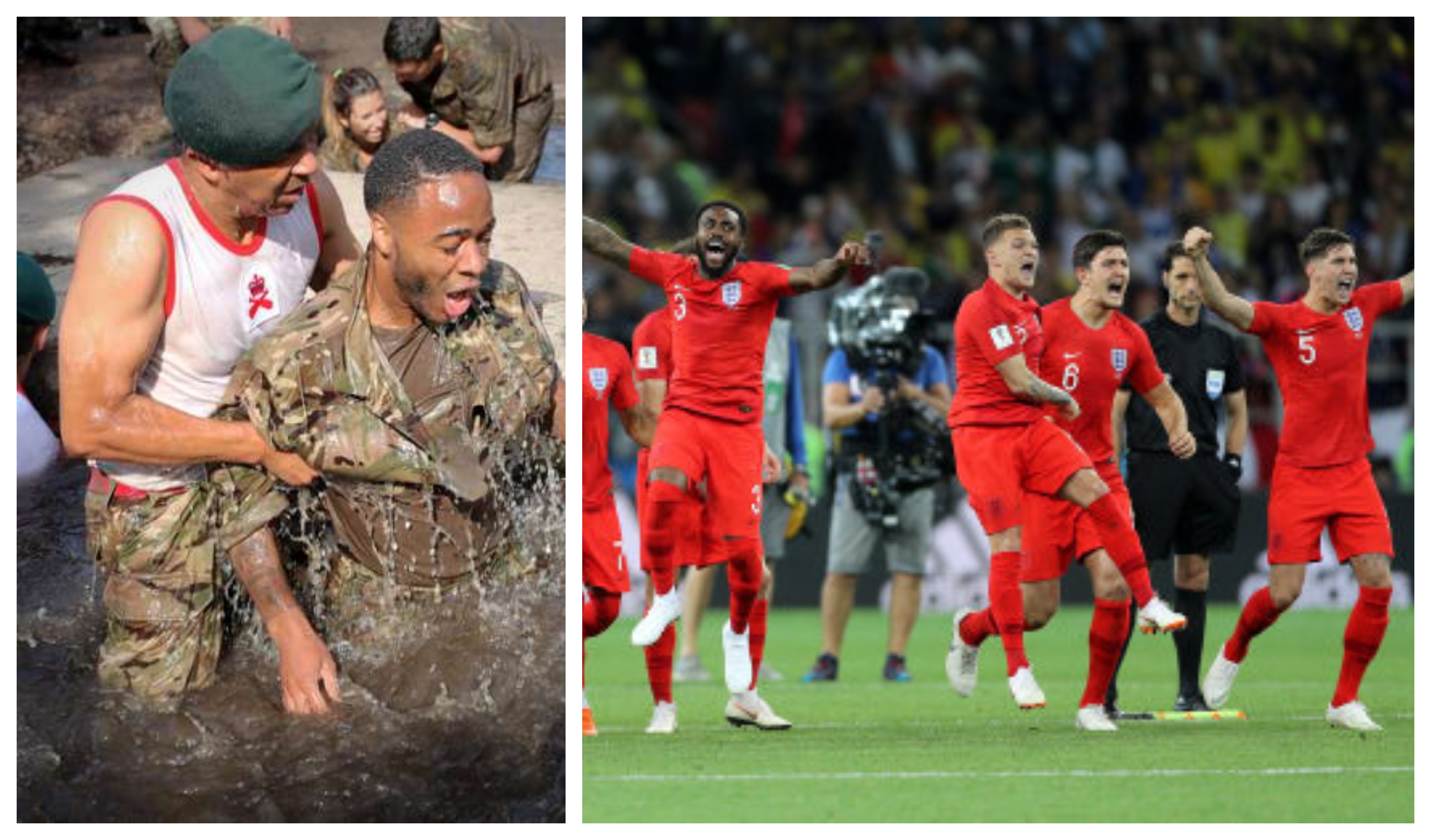 Gareth Southgate has praised the impact the Royal Marines have had on his side (Picture: Royal Marines/PA).