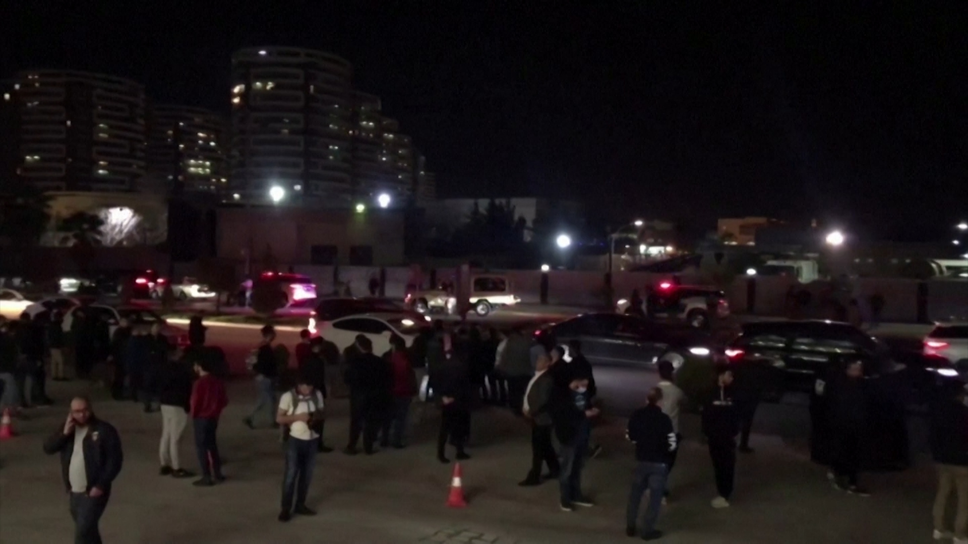 Scenes in Erbil following the attack (Picture: Reuters).